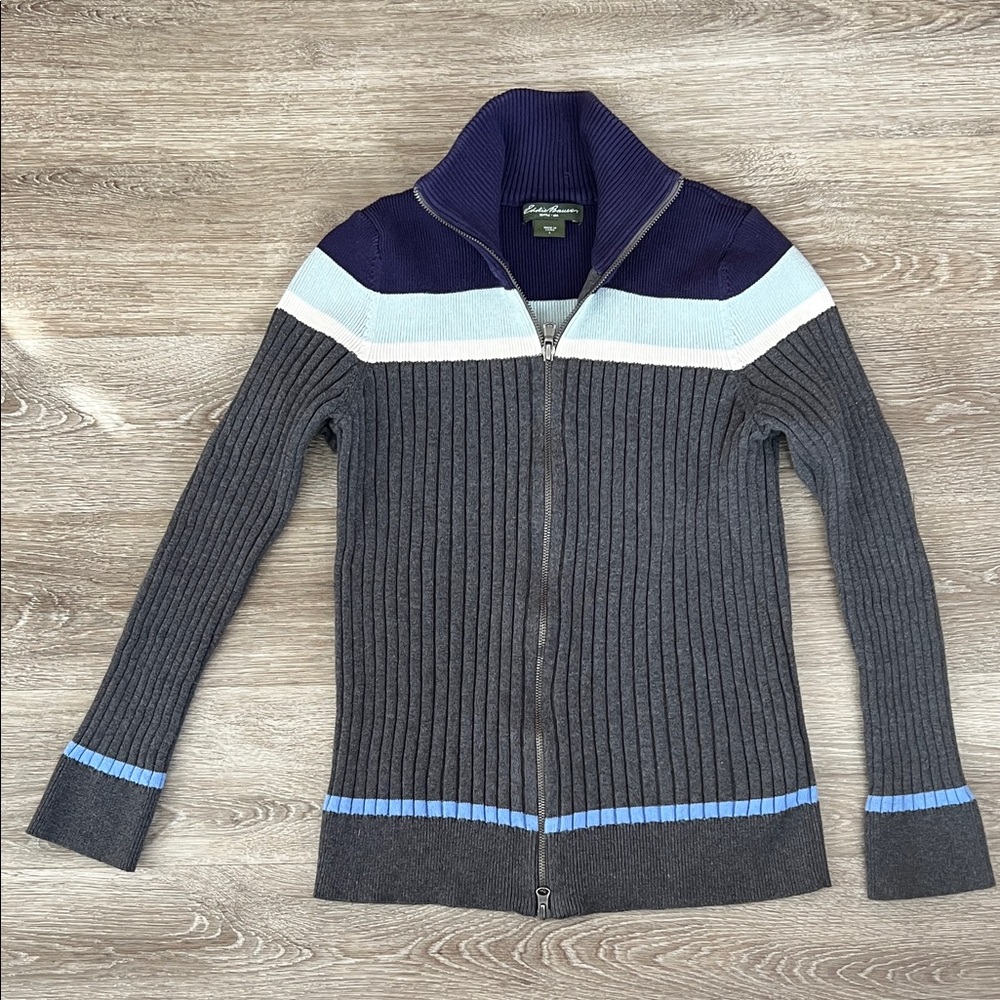 Eddie Bauer Zip Cardigan Ski Sporty!